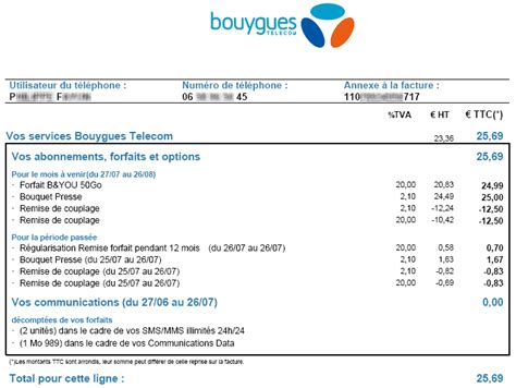 abonnement à 2,99€ sur facture Bouygues Telecom